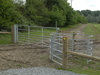 Fencing - Metal kissing gate, Fordham Hall Estate, Colchester